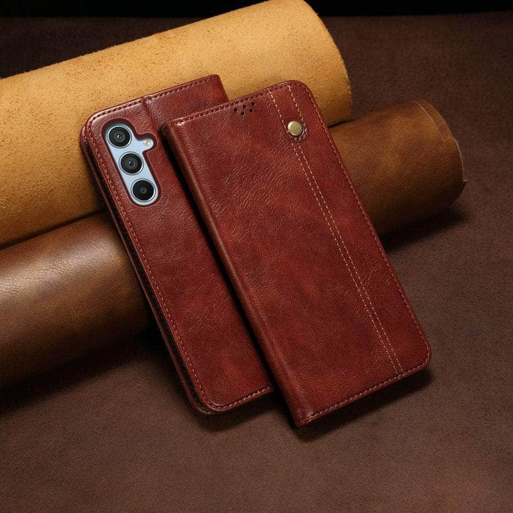 Casebuddy Luxury Galaxy A54 Vegan Leather Magnet Book