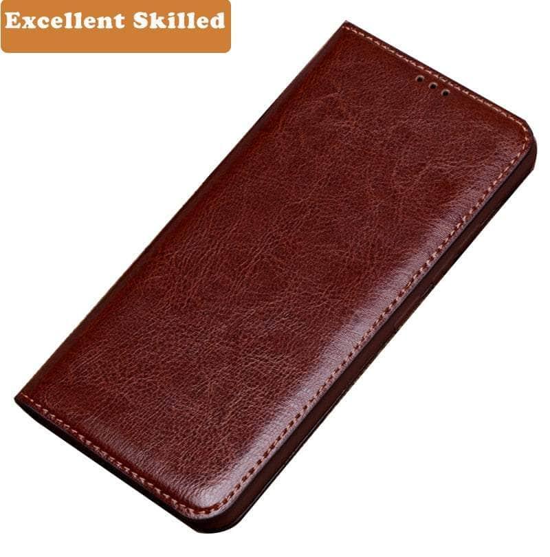 Casebuddy Luxury Real Leather iPhone 15 Pro Wallet Case