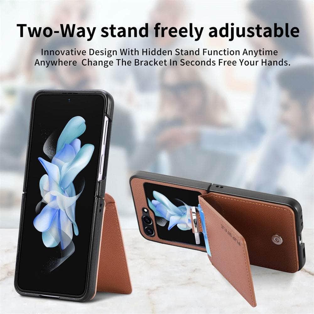 Casebuddy Luxury Vegan Leather Galaxy Z Flip 5 Cover