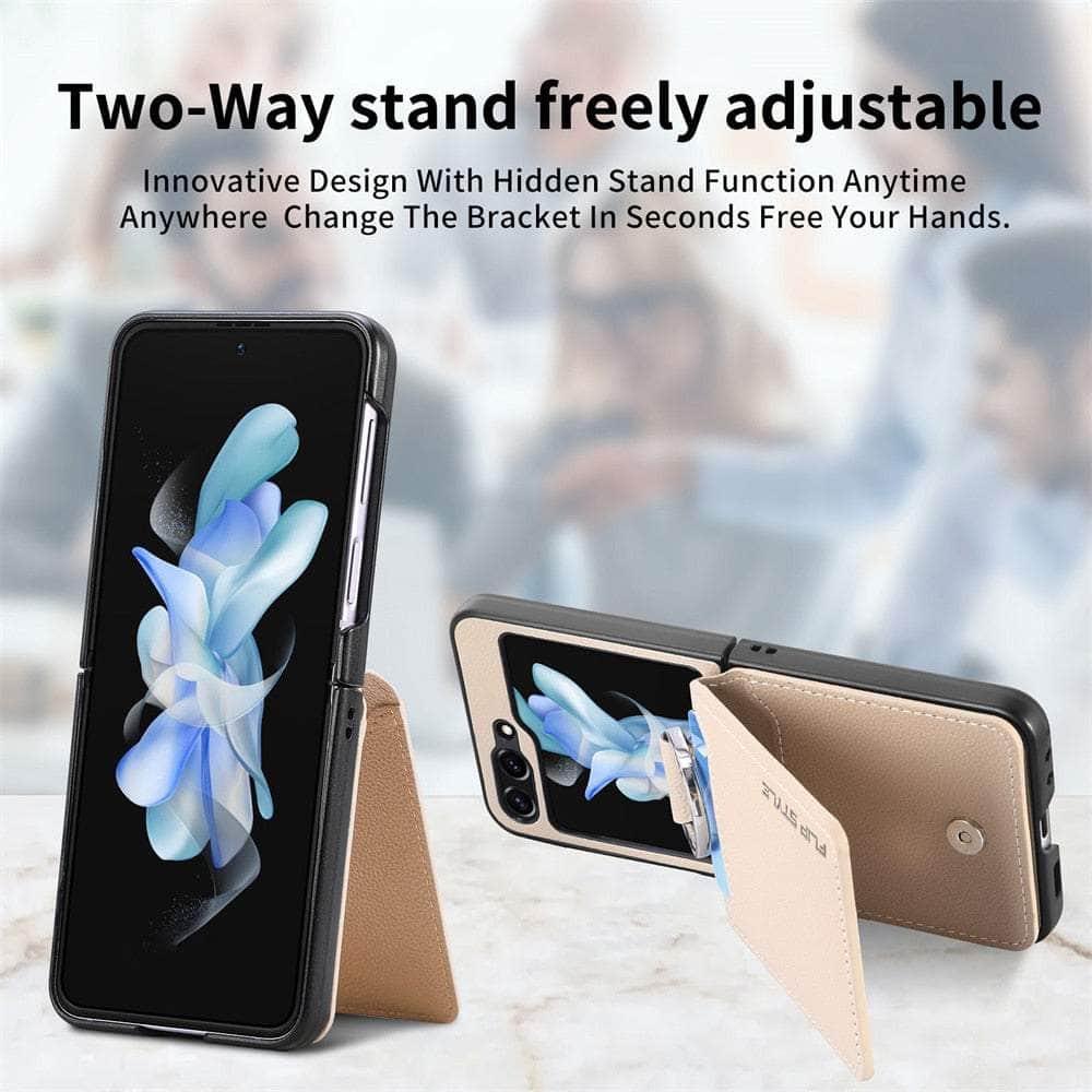 Casebuddy Luxury Vegan Leather Galaxy Z Flip 5 Cover