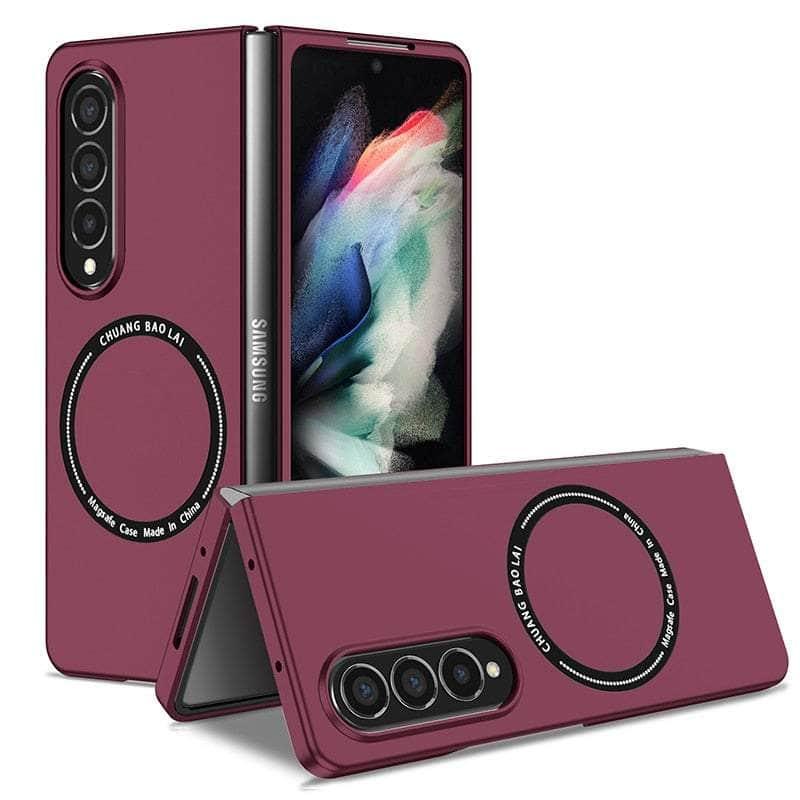 Casebuddy Claret / for Galaxy Z Fold 5 Magnetic Wireless Charging Galaxy Z Fold 5 Case