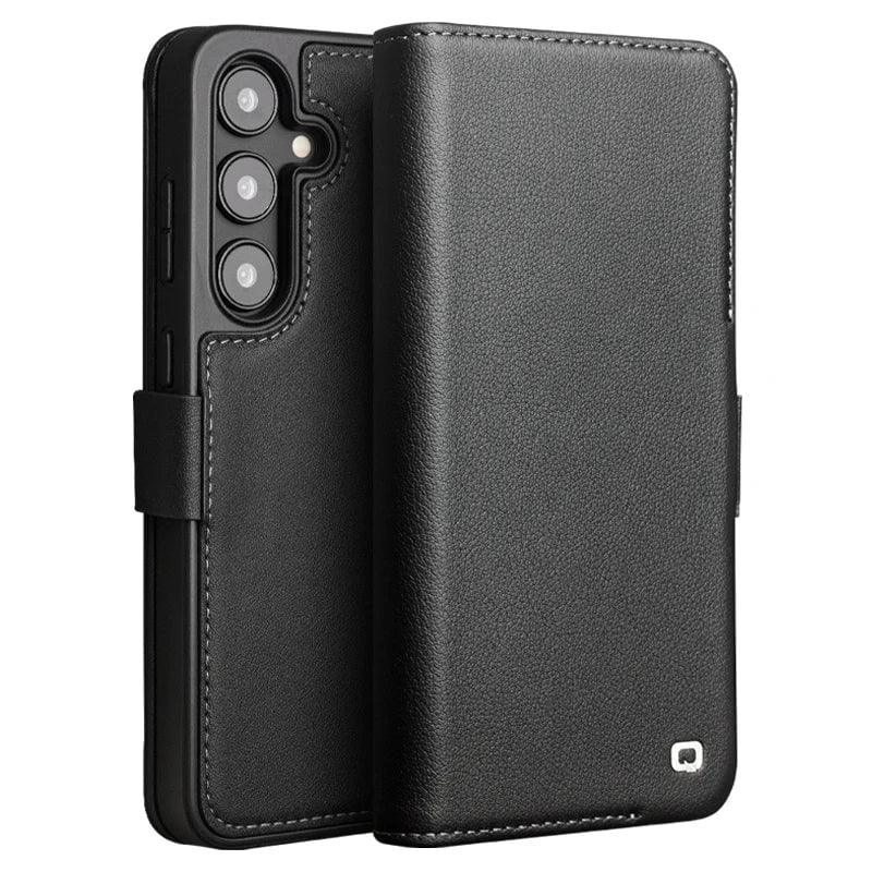 Casebuddy Qialino Galaxy S24 Genuine Leather Flip Cover