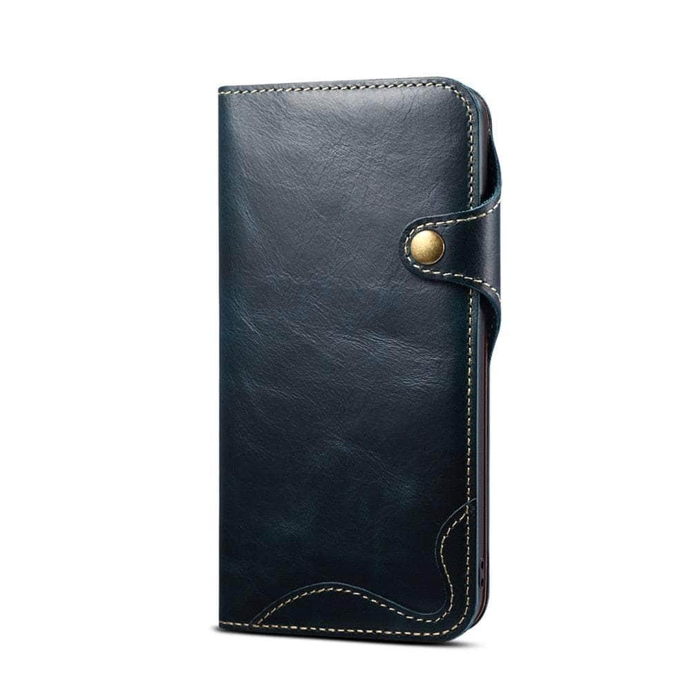 Casebuddy Real Leather iPhone 15 Pro Max Vintage Card Case