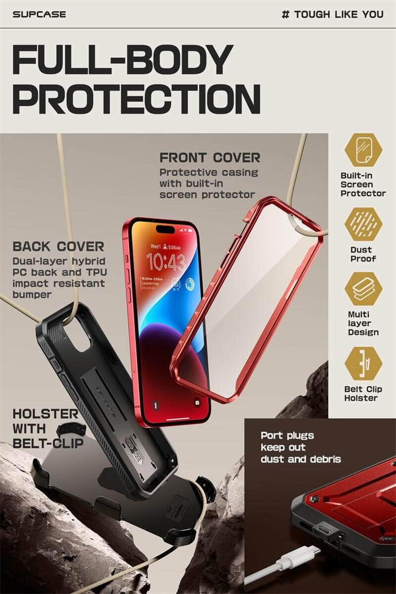 Casebuddy SUPCASE iPhone 15 UB Rugged Heavy Duty Case