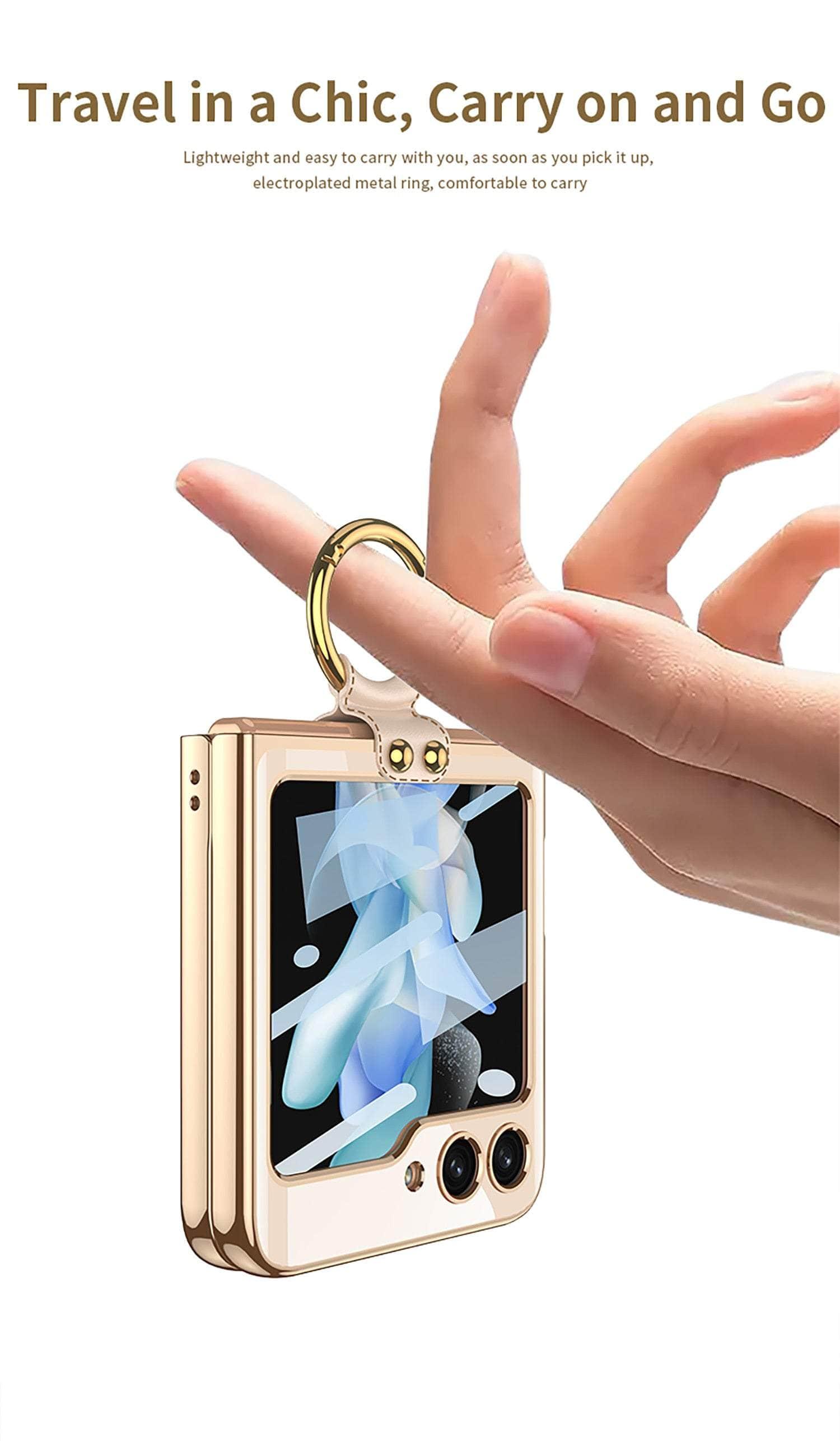 Casebuddy Transparent Galaxy Z Flip 5 Ring Stand