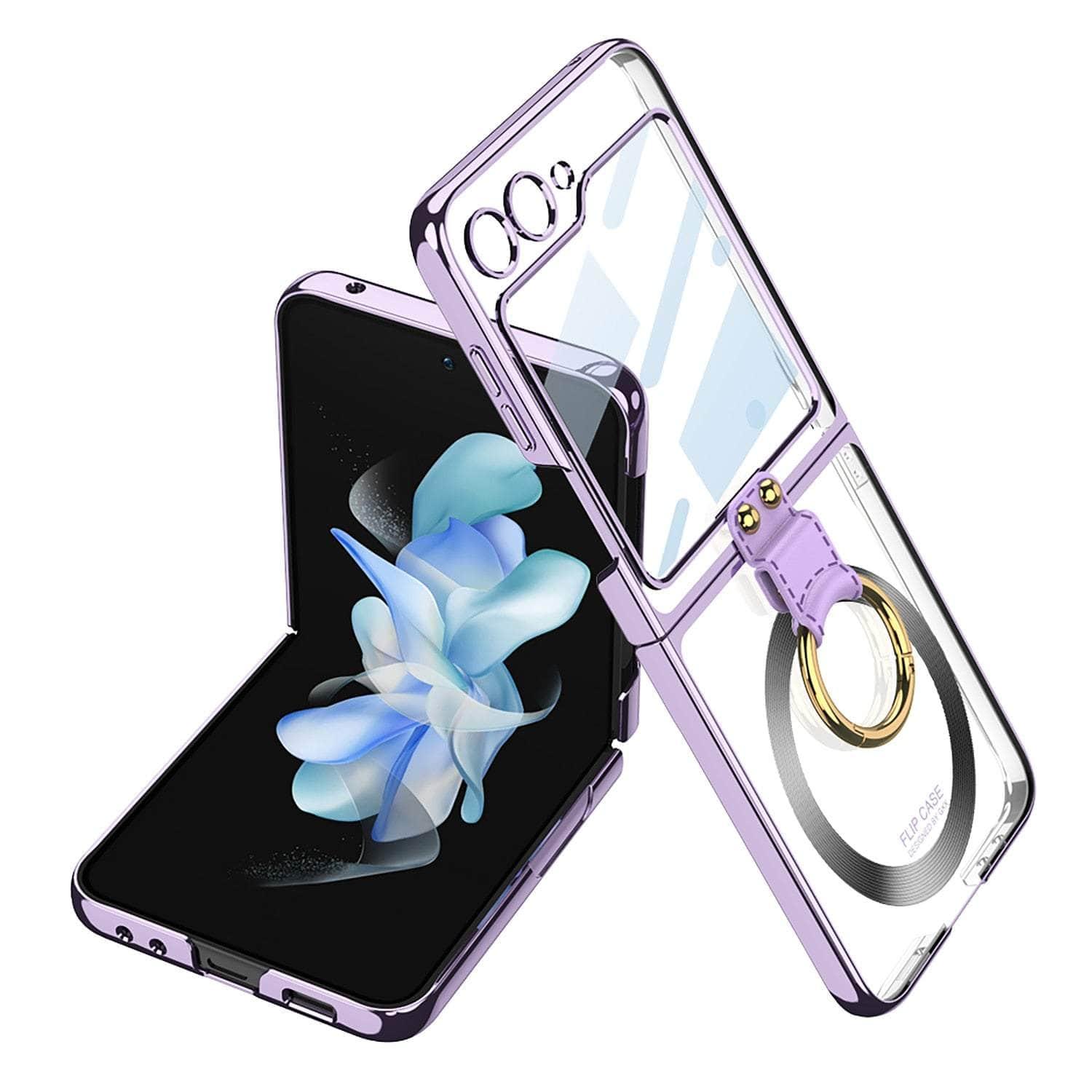 Casebuddy Transparent Galaxy Z Flip 5 Ring Stand