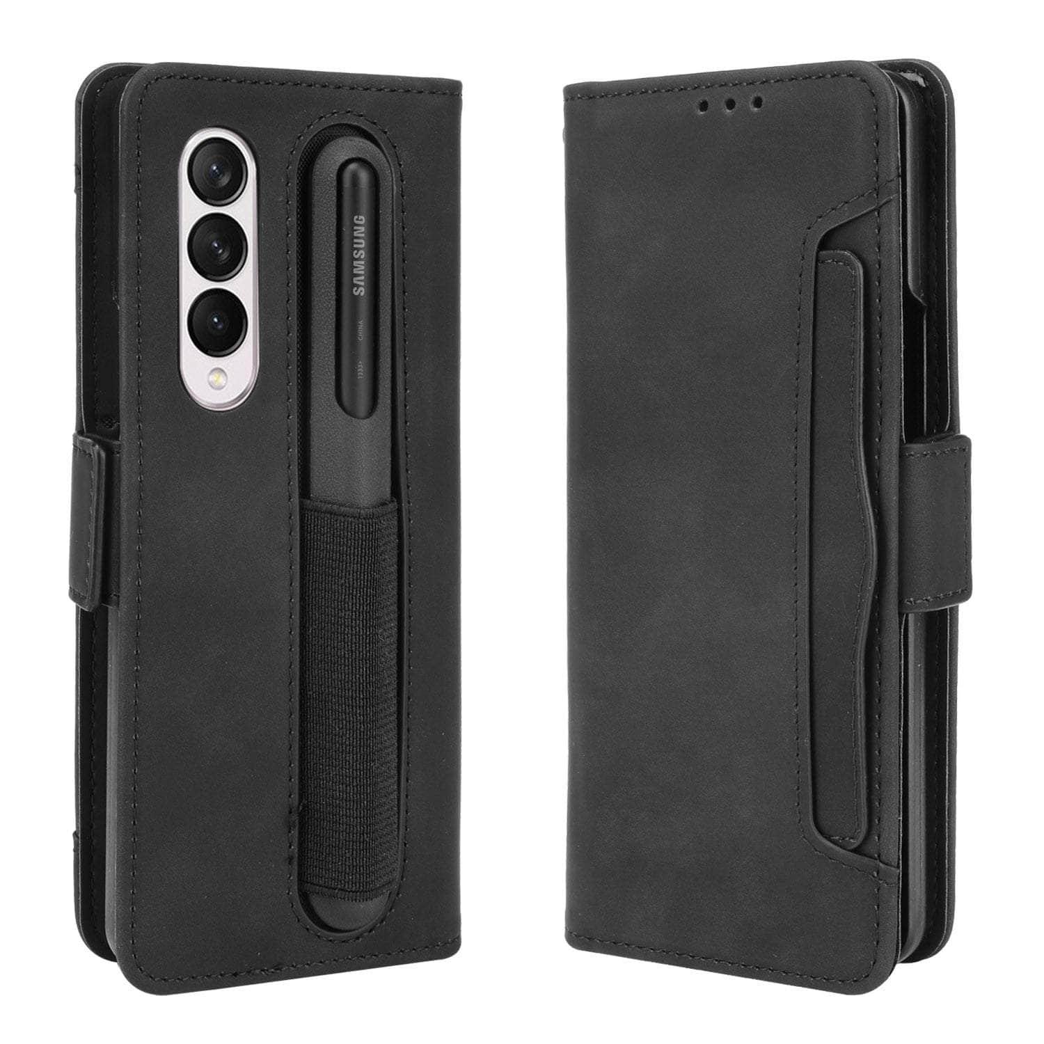 Casebuddy Vegan Leather Galaxy Z Fold 3 Pen Slot Case