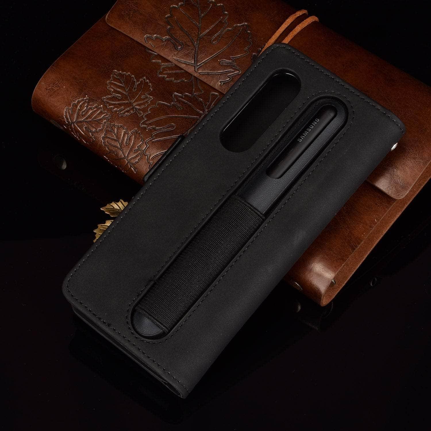 Casebuddy Vegan Leather Galaxy Z Fold 3 Pen Slot Case