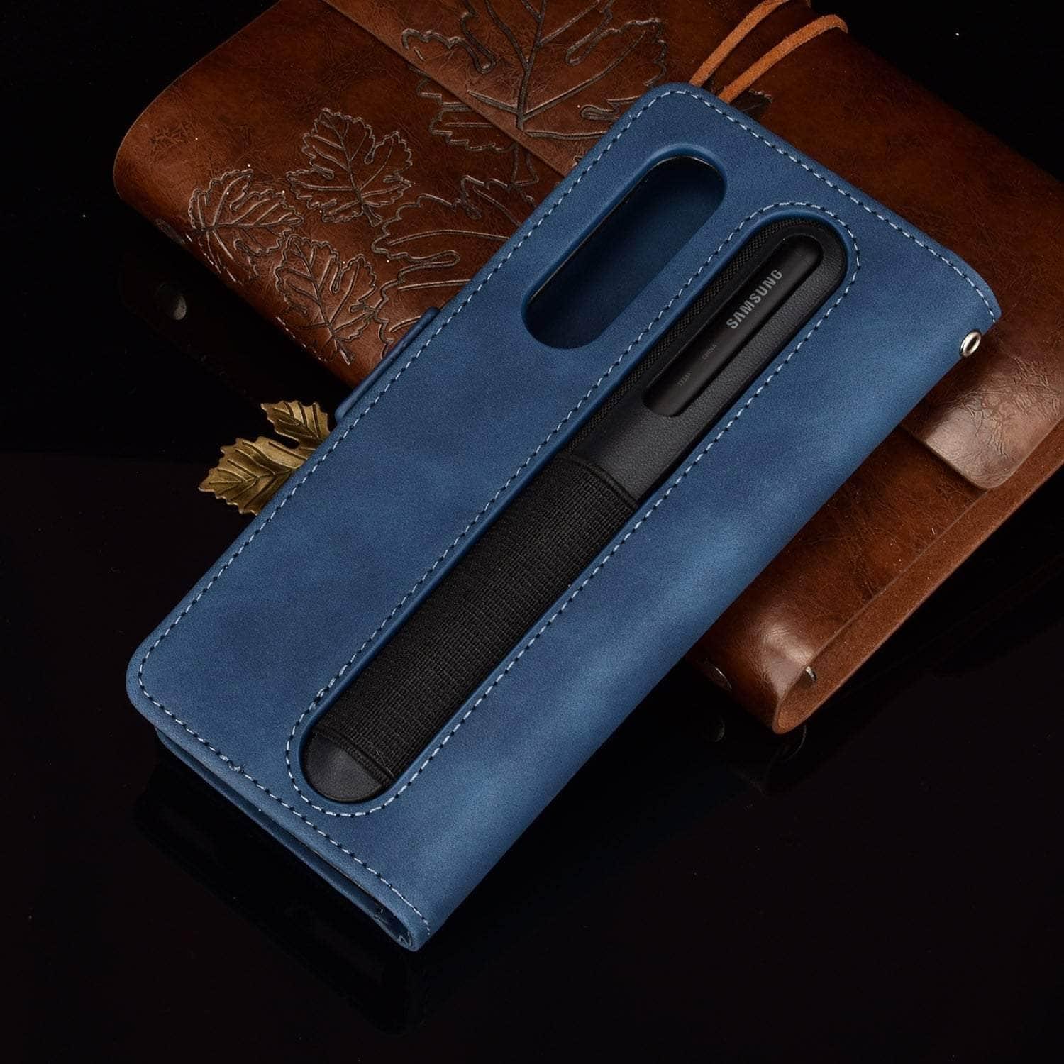 Casebuddy Vegan Leather Galaxy Z Fold 3 Pen Slot Case