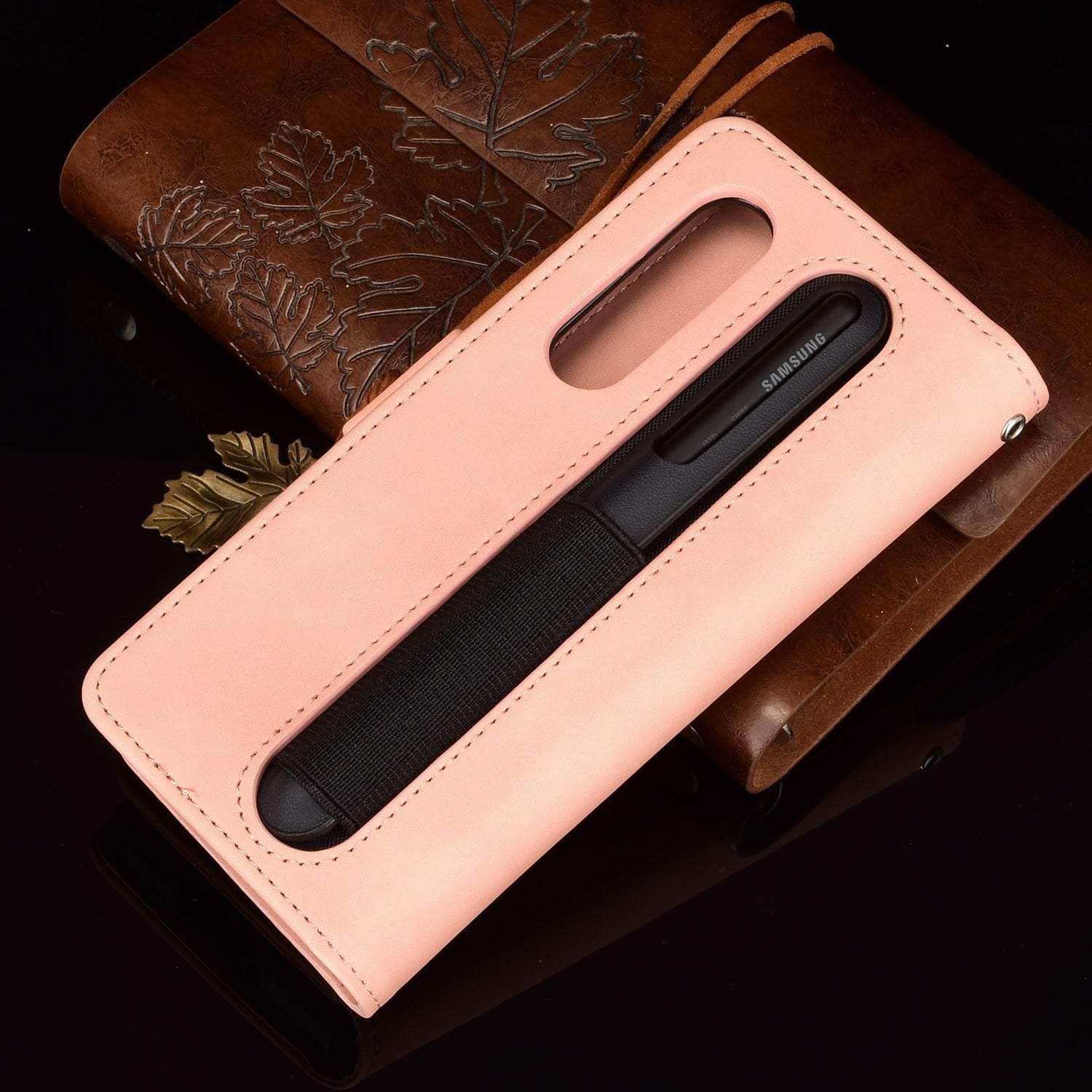 Casebuddy Vegan Leather Galaxy Z Fold 3 Pen Slot Case