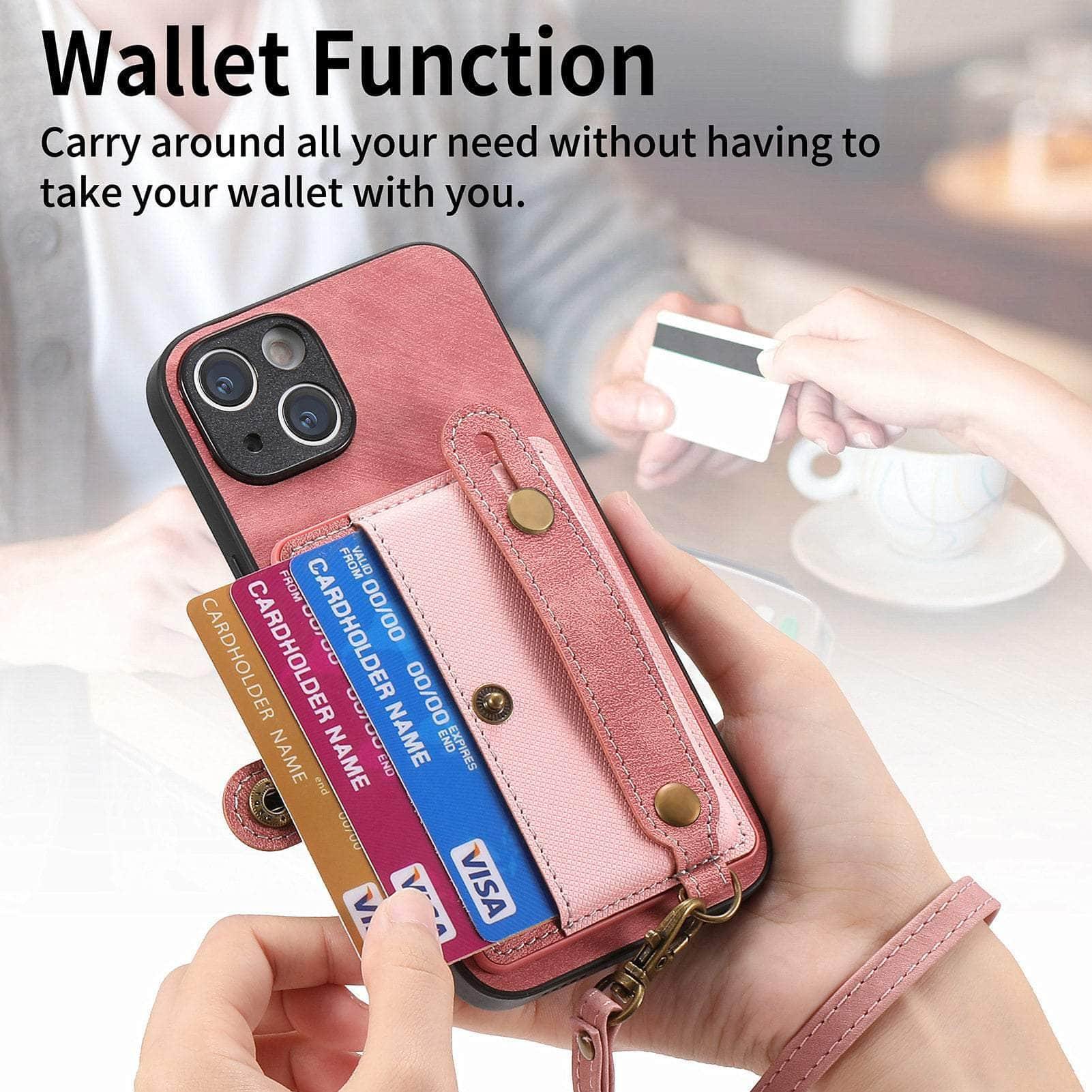 Casebuddy Vegan Leather iPhone 15 Plus Wallet Case