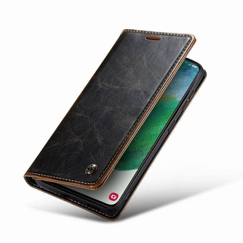 Casebuddy Galaxy S23 Ultra Leather Flip Wallet Case