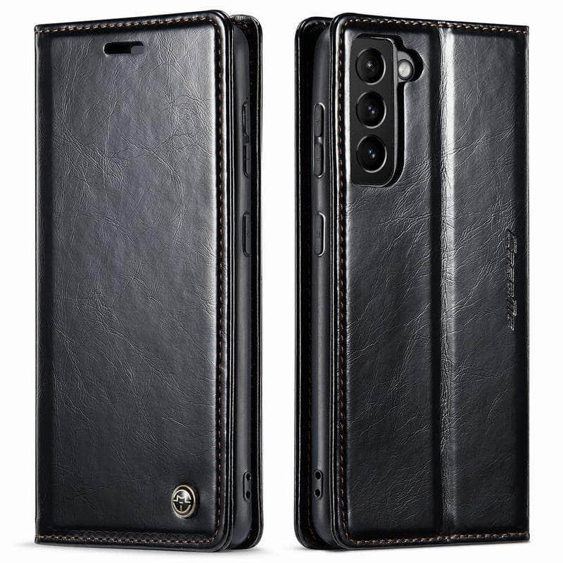 Casebuddy Galaxy S23 Ultra Leather Flip Wallet Case