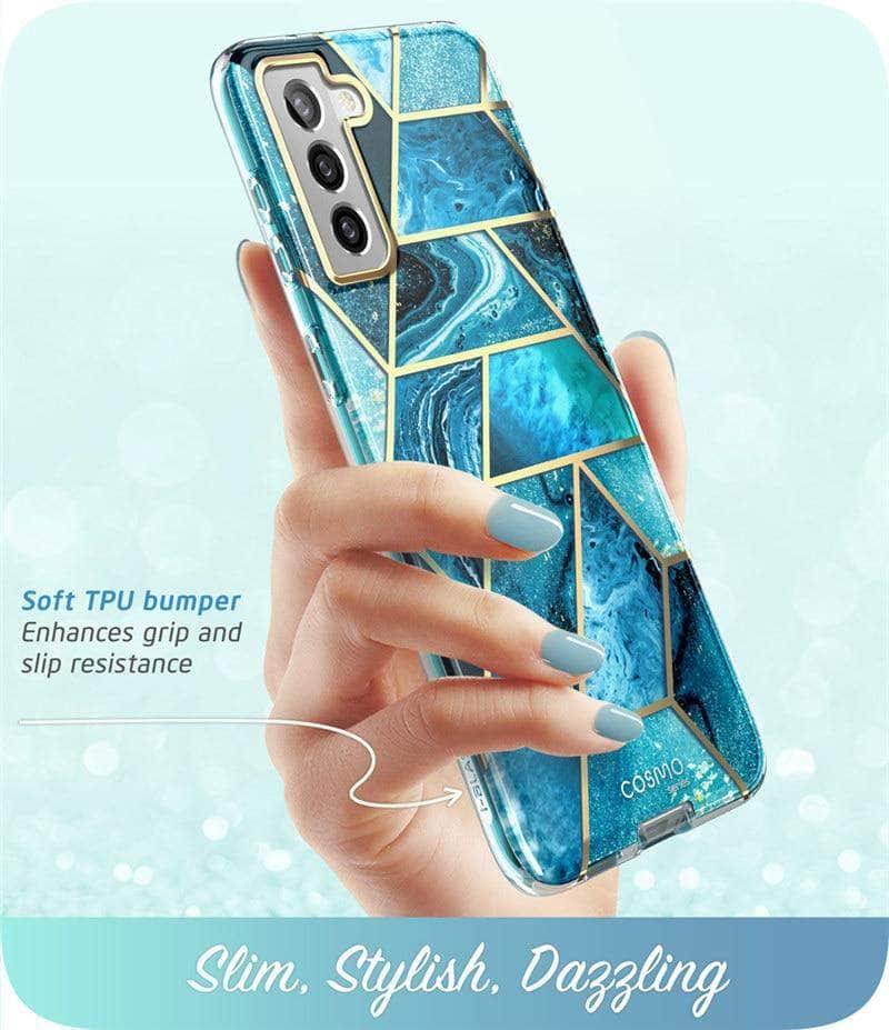 I-BLASON Galaxy S21 Cosmo Full-Body Glitter Marble Cover - CaseBuddy