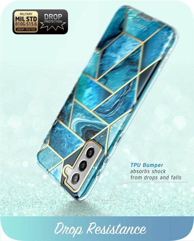 I-BLASON Galaxy S21 Cosmo Full-Body Glitter Marble Cover - CaseBuddy