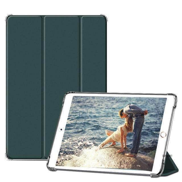 CaseBuddy Australia Casebuddy Dark green / iPad Air 5 2022 iPad Air 5 2022 Airbag Transparent Back Cover Smart Case