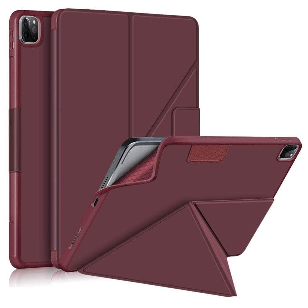 Casebuddy BXJG WineRed / iPad Pro 11 Inch iPad Pro 11 2022 Tri-Fold Super Smart Case