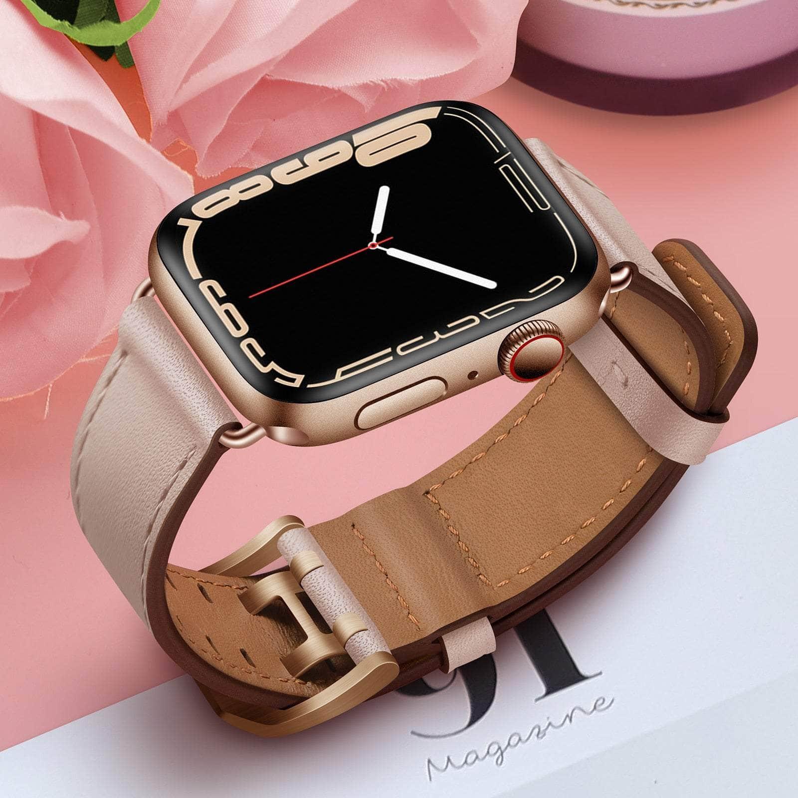 Casebuddy Premium Apple Watch Leather Strap