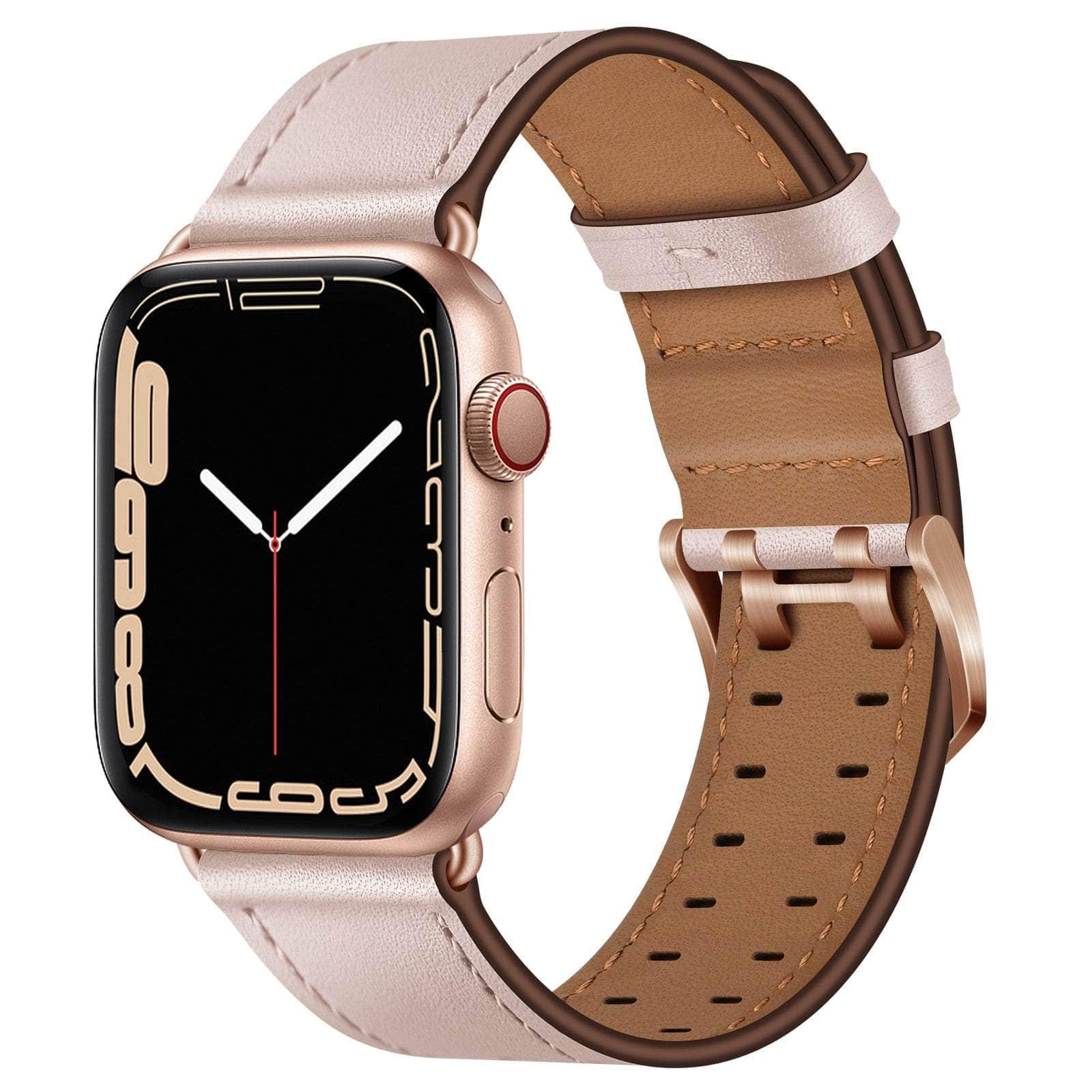 Casebuddy Premium Apple Watch Leather Strap