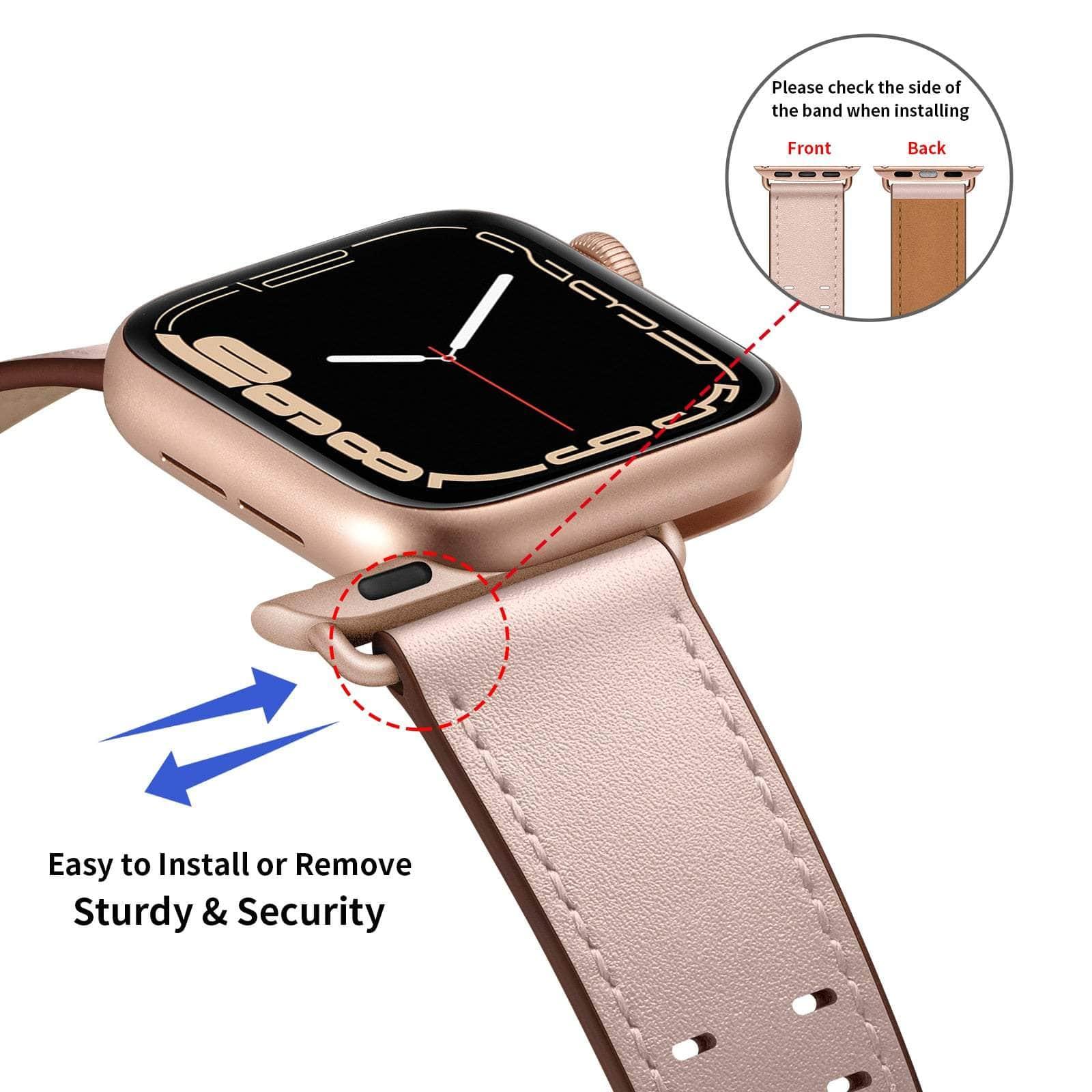 Casebuddy Premium Apple Watch Leather Strap