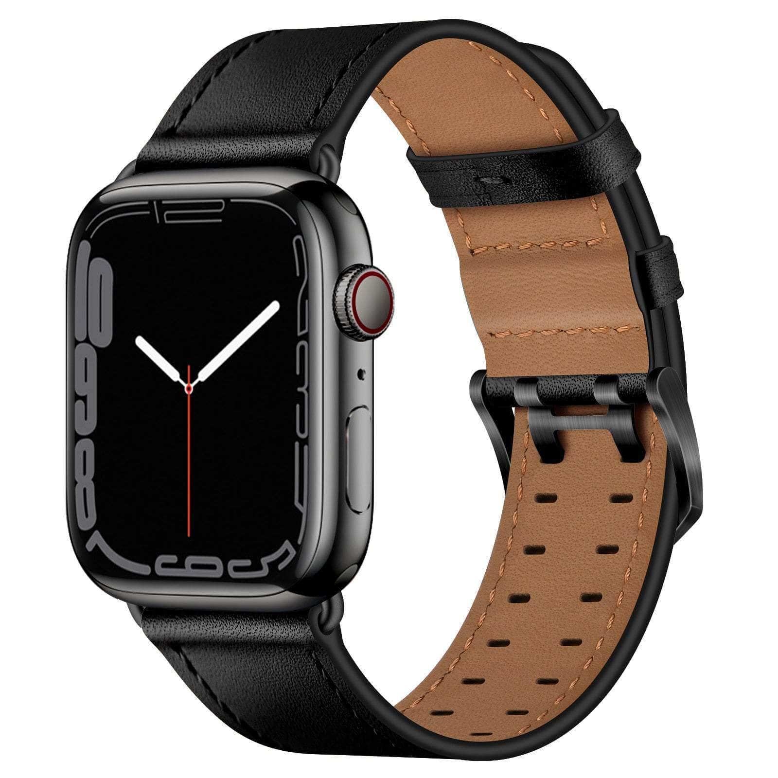 Casebuddy Premium Apple Watch Leather Strap