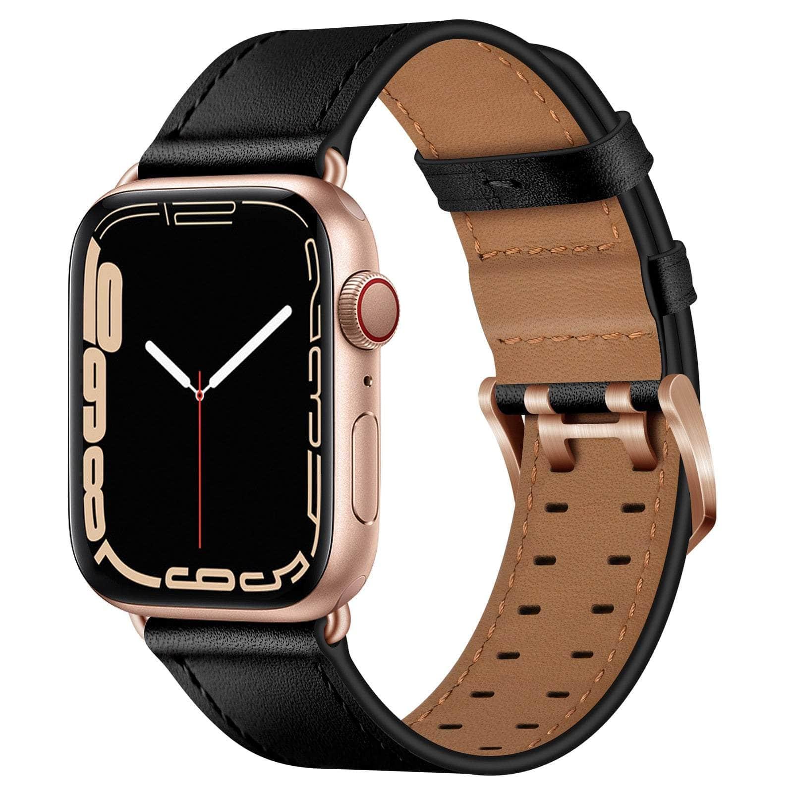 Casebuddy Premium Apple Watch Leather Strap