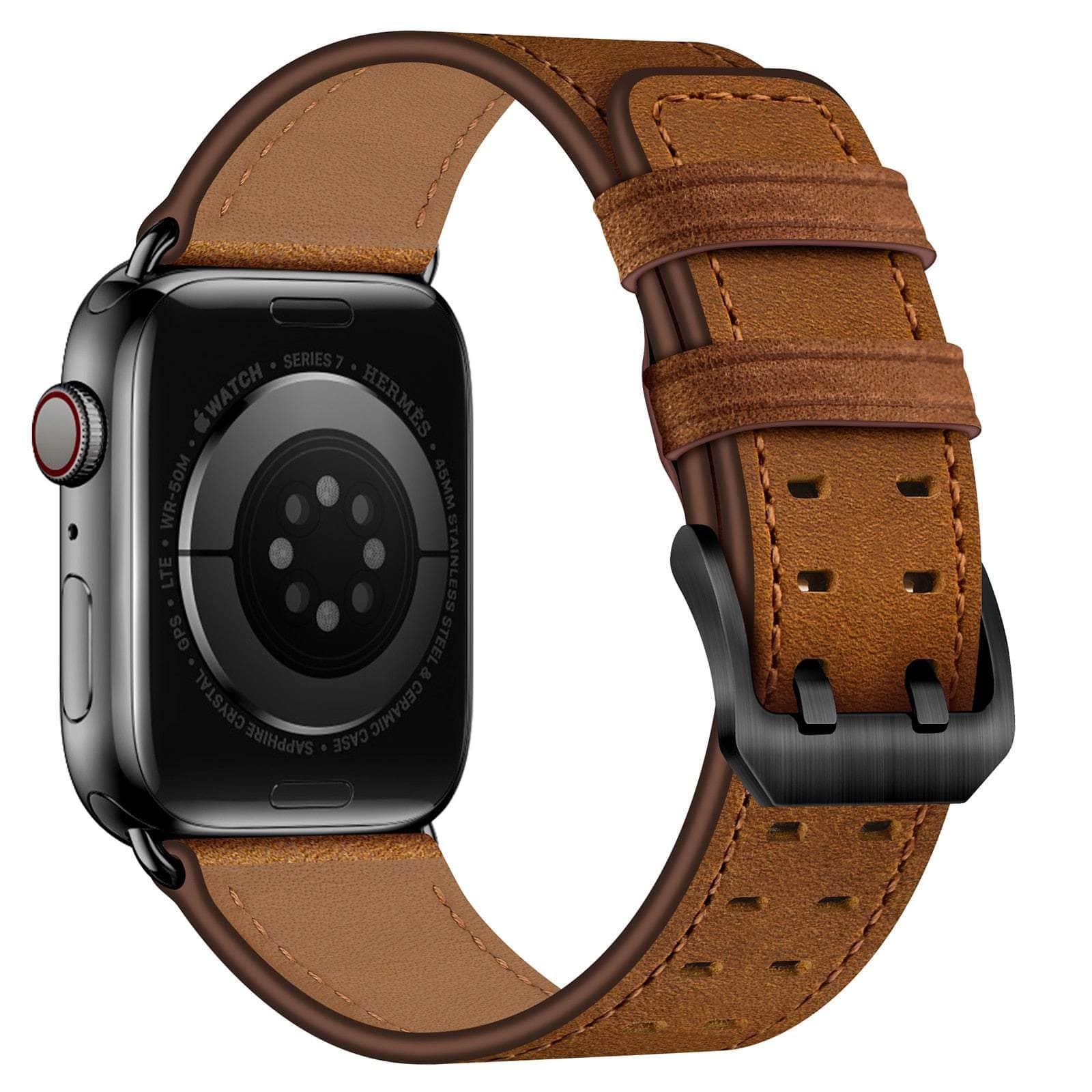 Casebuddy Premium Apple Watch Leather Strap