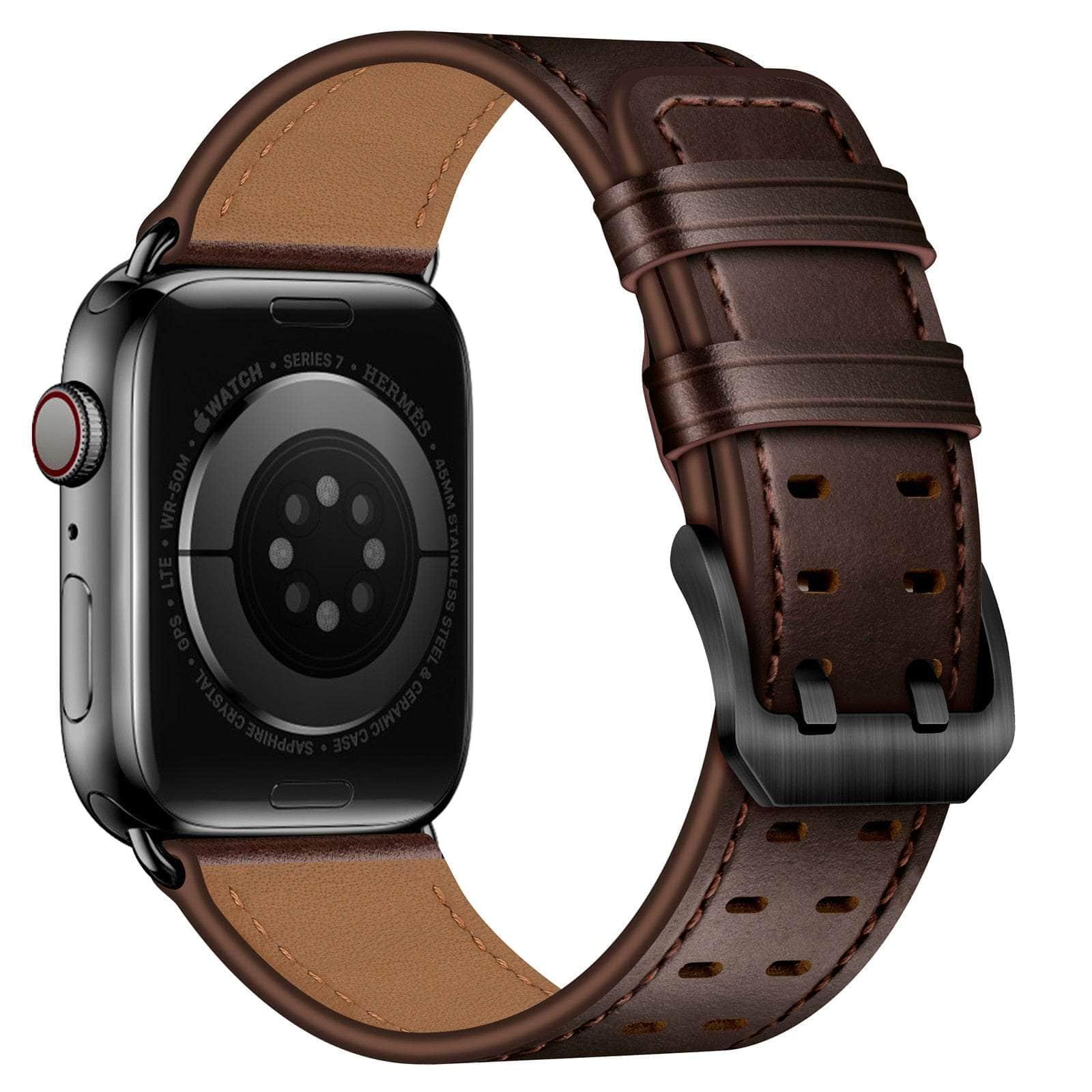 Casebuddy Premium Apple Watch Leather Strap