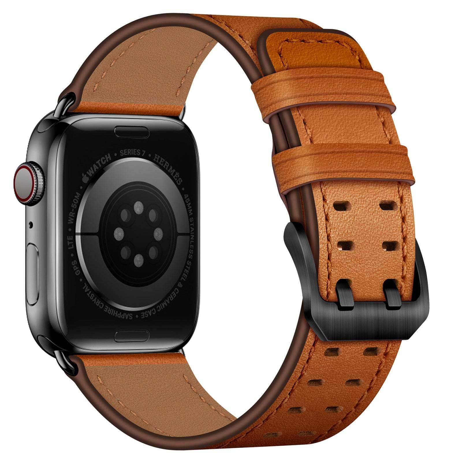 Casebuddy Premium Apple Watch Leather Strap