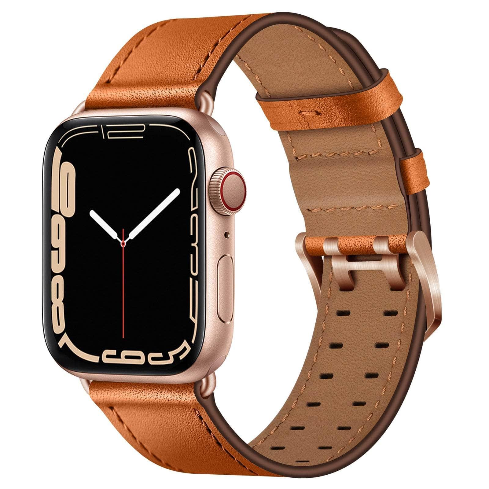 Casebuddy Premium Apple Watch Leather Strap