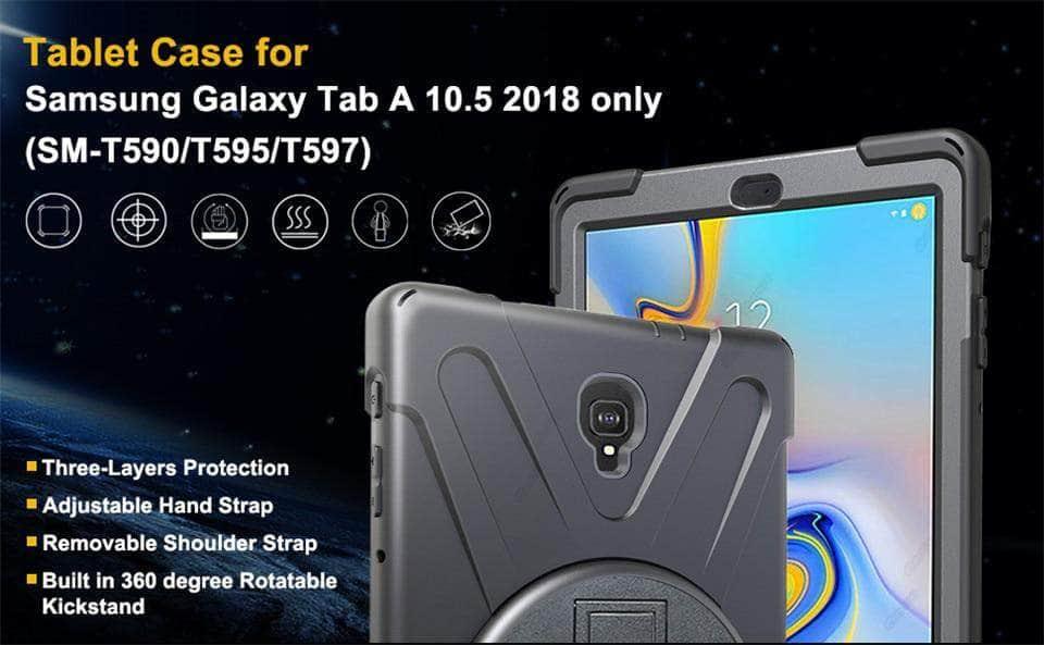 Rugged Silicone Armor Case Galaxy Tab A 10.5 2018 T590 T595 - CaseBuddy