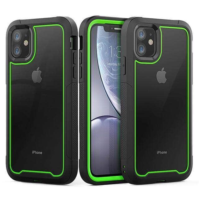 CaseBuddy Australia Casebuddy For iPhone 13 Mini / Green Shockproof Armor iPhone 13 Mini Hybrid Cover