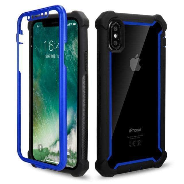 CaseBuddy Australia Casebuddy iPhone 13 Pro / Blue Black Case Soft Silicone iPhone 13 Pro Shockproof Bumper