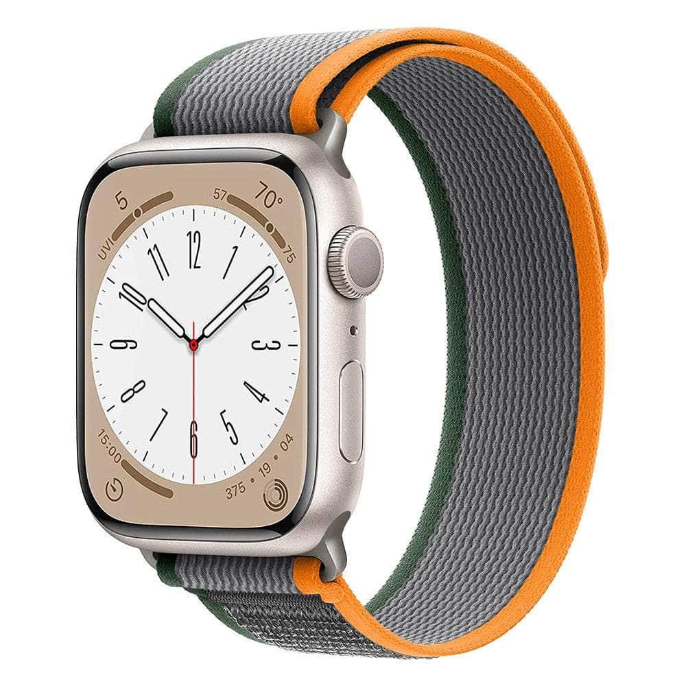 Casebuddy ink green orange / 38mm 40mm 41mm Trail Loop Apple Watch Band